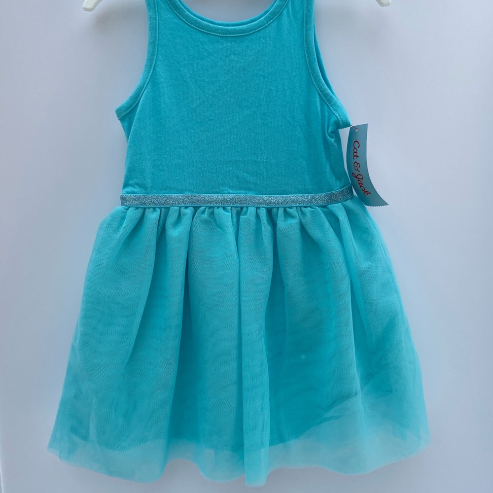 Girl Solid Aqua A line Tutu dress